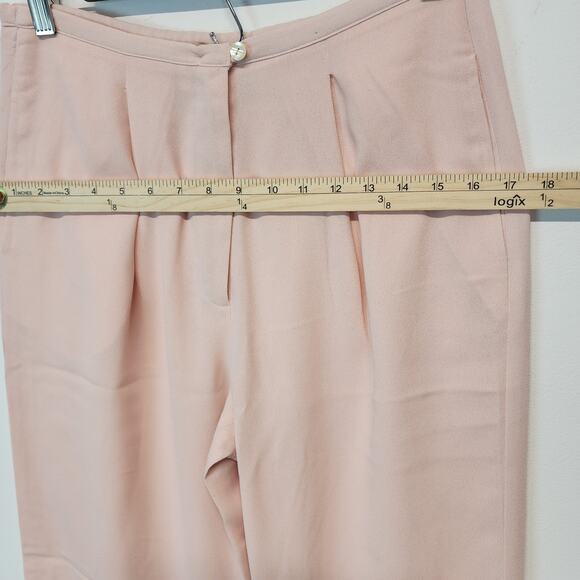 Vtg Campagnie Express Pleated Dress Pants Slacks Size S  28" Light Pink Baggy - Picture 9 of 13